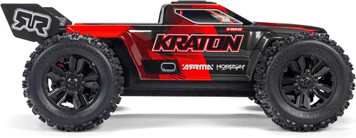 Vista 10 de ARRMA 1/16 Mini Kraton 3S DSC 4X4 RTR Brushless RC Speed Truck, Negro/Rojo