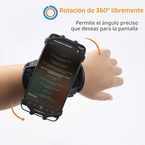Vista 3 de Pulsera deportiva extraíble giratoria de 360 grados para teléfono móvil
