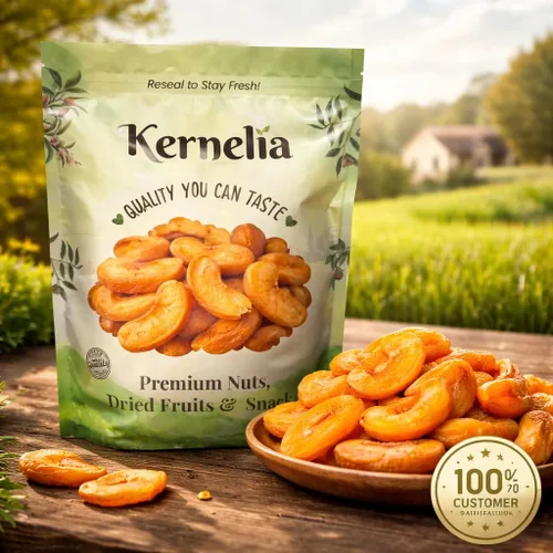 Vista 4 de Melocotones secos de lujo – Mitades de frutas secas al sol naturalmente dulces y tiernas – Rebanadas de melocotón seco gourmet para aperitivos