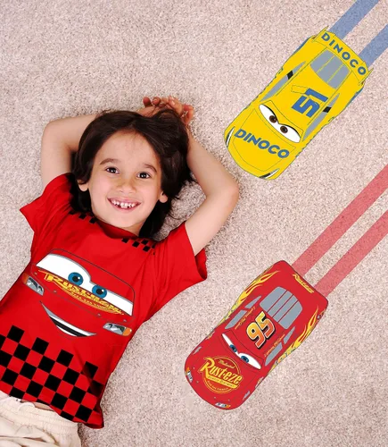 Vista 2 de Disney Camiseta gráfica Cars Lightning McQueen Pixar (juegos) Tow Mater Doc Cruz Finn Outfit Tee Niños Cumpleaños Ropa para niños