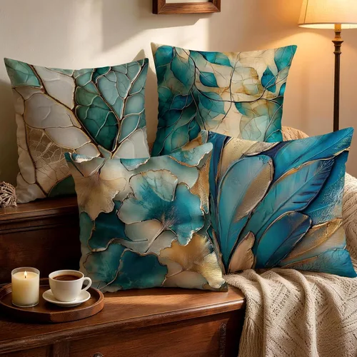 Vista 26 de OBSEDE - Fundas para cojín de mármol negro y dorado abstracto, 18 × 18 pulgadas, juego de 4, fundas para cojines de sofá, cama, salón, decoración