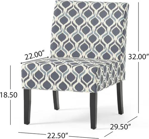 Vista 3 de Christopher Knight Home Kassi - Silla de comedor de tela, color azul marino
