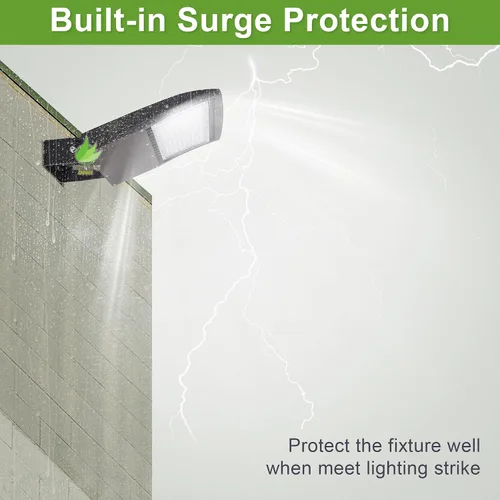 Vista 8 de Luces LED de poste de estacionamiento de 100 W, sensor de fotocélula del atardecer al amanecer, protección contra sobretensiones integrada, 1-10 V