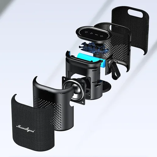Vista 2 de E I F E R V22 Mini altavoz inalámbrico con graves dinámicos, diseño portátil de mano, Bluetooth 5.3, IPX6 impermeable, emparejamiento estéreo TWS
