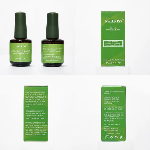 Vista 7 de Removedor de esmalte de uñas de gel de 0.5 onzas líquidas, removedor de esmalte profesional para uñas, removedor de esmalte rápido y fácil en 2-5