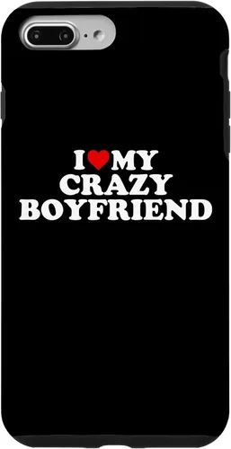 Vista 12 de I Love My Crazy Boyfriend BF - Red Heart Case for iPhone 17
