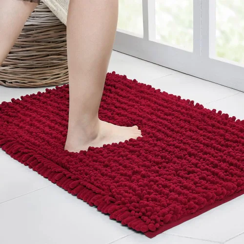 Vista 29 de Walensee Alfombra de baño antideslizante (32x20, azul oscuro) absorbente de agua, súper suave, felpilla peluda, lavable a máquina, se seca