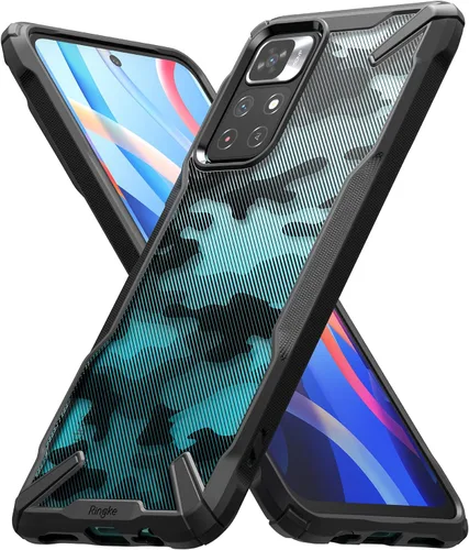 Vista 11 de Ringke Fusion-X - Funda compatible con Xiaomi Note 11T 5G / Poco M4 Pro 5G, parte trasera dura transparente, resistente, a prueba de golpes, TPU