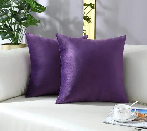 Vista 38 de mixeoo Comfy - Juego de 2 fundas de almohada decorativas de terciopelo grueso sólido y grueso, súper suaves, decoración del hogar para sofá, sala