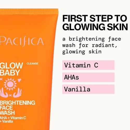 Vista 6 de Pacifica Dúo de lavado facial – Limpiador iluminador con vitamina C Glow Baby + limpiador suave de espuma de mar, juego de lavado facial exfoliante