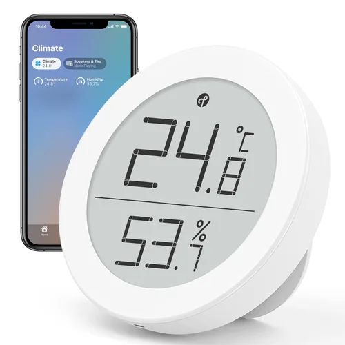 Vista 10 de Qingping Termómetro digital Bluetooth, higrómetro, monitor preciso de temperatura y humedad, sensor de temperatura inteligente para interiores