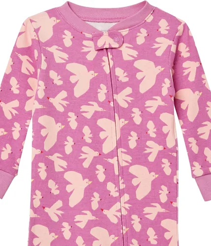 Vista 4 de Tienda Essentials Pijamas de algodón sin pies para niños pequeños y niñas, paquete múltiple
