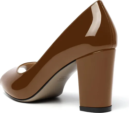 Vista 7 de MOVINSTEPS Zapatos de tacón alto para mujer, con puntera abierta, sexy, de 3.3 pulgadas