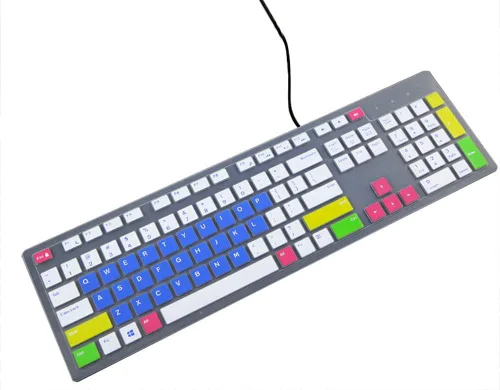 Vista 12 de Protector de teclado de silicona antipolvo transparente compatible con Dell KB212-B, KB4021, 2GR91, 4G481, PC de escritorio delgado USB de 104