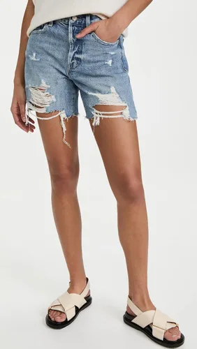 Vista 2 de Pistola Denim Devin - Pantalones cortos de talle alto para mujer