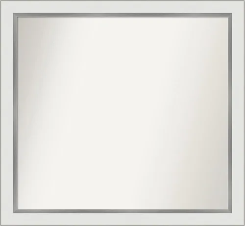 Vista 138 de Amanti Art Espejo personalizado, espejo de baño estrecho Alexandria White Wash, espejo de pared o espejo de tocador de baño sobre el fregadero