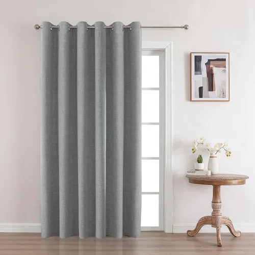 Vista 46 de Joydeco Cortinas opacas de 72 pulgadas de largo, 2 paneles burg, cortinas de oscurecimiento de habitación para dormitorio, cortinas térmicas Negro