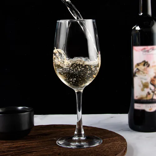 Vista 5 de YANGNAY Copas de vino (juego de 8, 11.5 onzas), copa de vino tinto o blanco multiusos con tallo, duradera, apta para lavavajillas