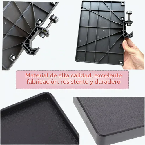 Vista 6 de 2 bandejas universales para micrófono, soporte ajustable para soporte de micrófono, bandeja de soporte para micrófono para hoja de música