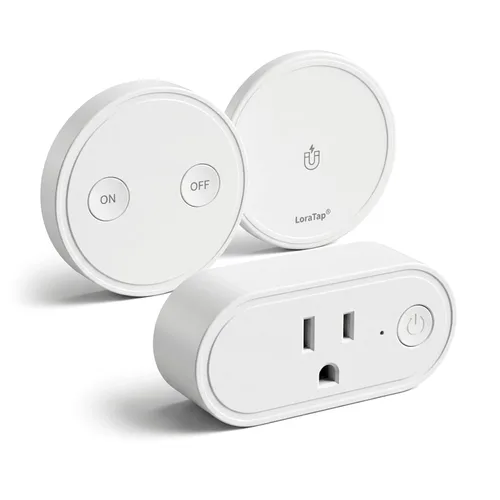 Vista 13 de LoraTap Mini adaptador de enchufe de salida de control remoto, interruptor de luz inalámbrico de rango de 656 pies para electrodomésticos,