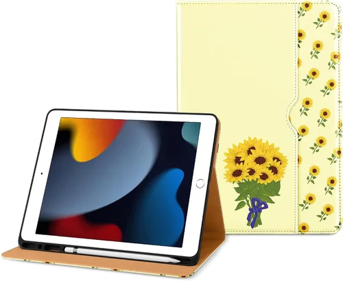 Vista 19 de DTTO Funda para iPad de 9ª/8ª/7ª Generación de 10.2 Pulgadas 2021/2020/2019, Funda de Soporte Folio Empresarial de Cuero Premium con Soporte