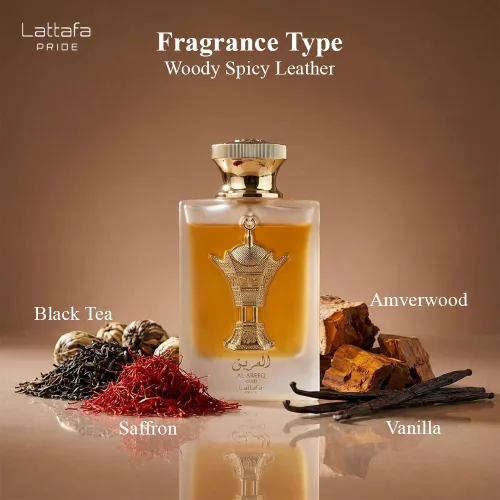 Vista 6 de Lattafa Al Areeq Gold Eau De Parfum Spray para Unisex, 3.4 onzas