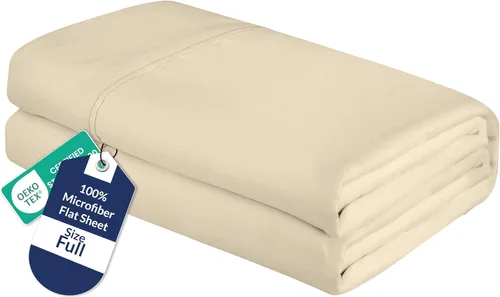 Vista 106 de Royale Linens Sábana Plana Individual – Sábanas Planas de Microfibra Cepillada Ultra Suave 1800 Solamente – Sin Arrugas y Resistentes a las Manchas