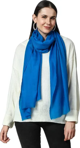 Vista 2 de PASHWRAP Bufanda de cachemira tejida a mano en Cachemira - Lujosa bufanda grande de cachemira para mujer ligera