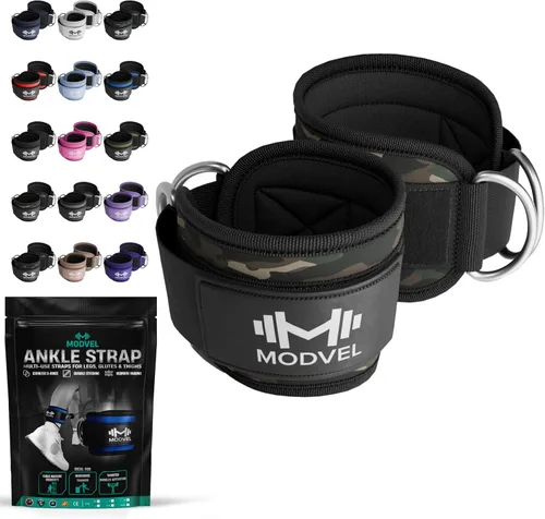 Vista 31 de Modvel Gym Ankle Strap for Cable Machines – Glute & Leg Kickback Ankle Straps for Gym Workouts – Adjustable, Padded Support for Strength Training