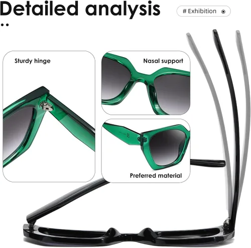 Vista 6 de kimorn Gafas de sol para mujeres y hombres de moda retro gafas de sol de moda K1354