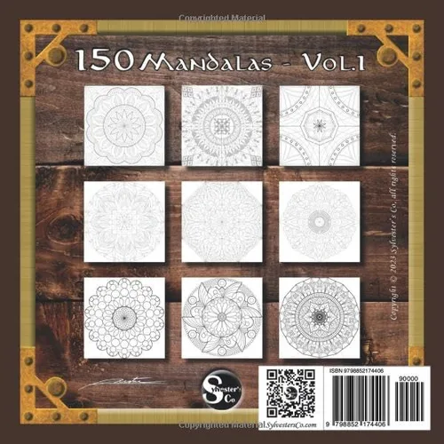 Vista 2 de 150 Mandalas - Vol. 1 Libro de colorear para adultos y jóvenes. Mandalas de alta calidad y varios estilos para relajación y aliviar el estrés