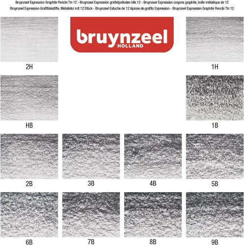 Vista 2 de Bruynzeel Lápices de grafito Expression Lata 12