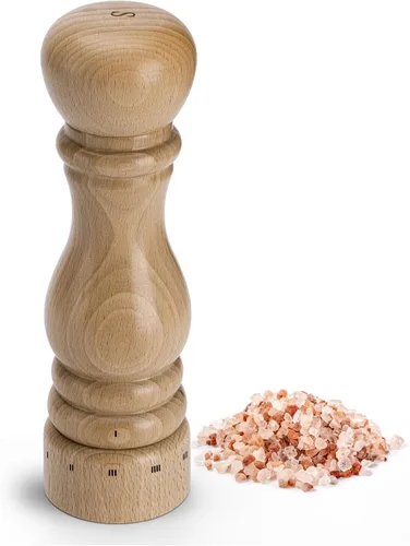 Vista 10 de Molinillo de pimienta de madera, molinillo de pimienta manual con núcleo de acero inoxidable, pimentero recargable con cuerpo de madera de acacia