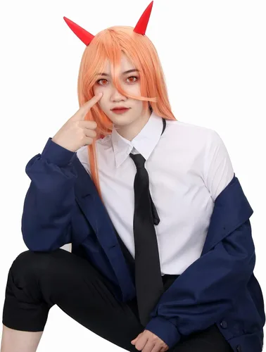 Vista 5 de NOFONDA Makima Reze Power - Disfraz de cosplay para mujeres y niñas, anime de Halloween, camisa y pantalones, chaqueta