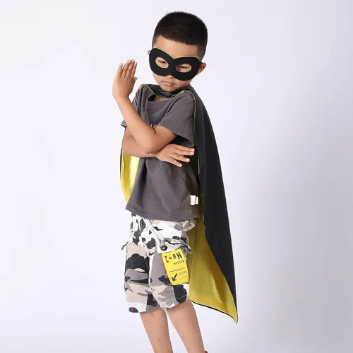 Vista 6 de Evlatte Capa y máscara de superhéroe para niños disfraz de superhéroe