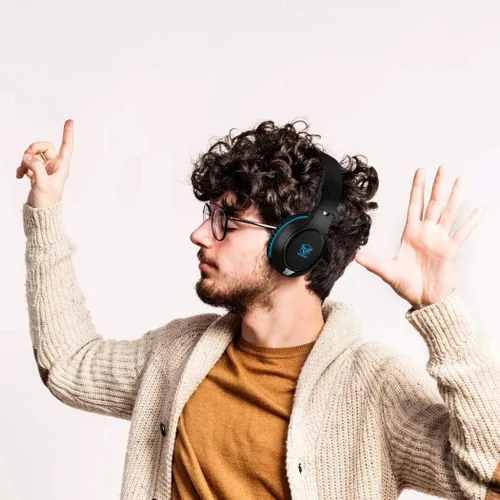 Vista 5 de Auriculares para juegos para Nintendo Switch, Xbox One, PS4, PS5, sonido envolvente de graves y cancelación de ruido con micrófono flexible