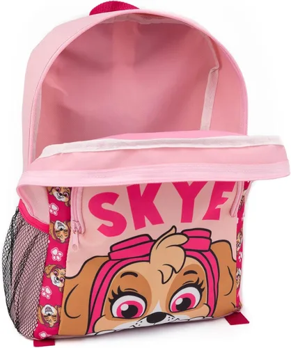 Vista 6 de Paw Patrol Mochila para niñas Mochila Skye rosa para niños Correas ajustables Mochila escolar de personaje para la escuela, guardería y juego