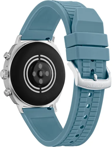 Vista 4 de Citizen CZ Smart PQ2 - Reloj inteligente unisex de 1.614 in con aplicación YouQ con IBM Watson® AI y NASA Research, Wear OS por Google, recursos Azul