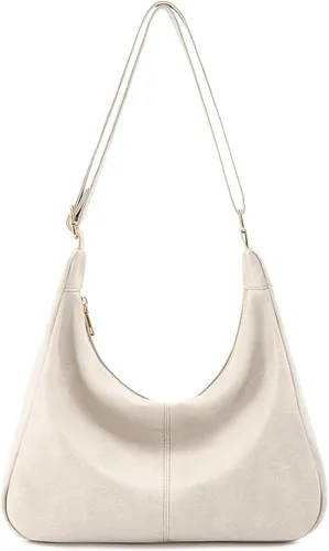 Vista 10 de NIUEIMEE ZHOU Bolsos Hobo para mujer Bolso de hombro de cuero vegano plegable Bolso de mano holgado Bolso bandolera