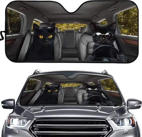 Vista 35 de SEANATIVE Parasol divertido para parabrisas de automóvil, protección contra rayos UV, protector de ventana delantera, diseño de ojos enojados