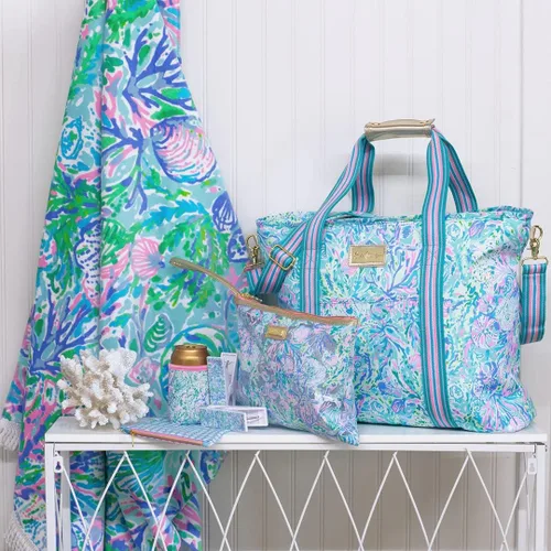Vista 7 de Lilly Pulitzer Toalla grande para piscina/playa de tamaño extra, 40 x 70, toalla grande de felpa para adultos, Soleil It On Me