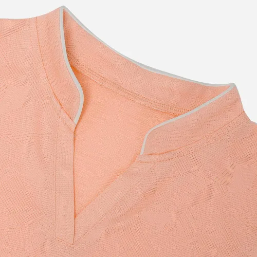 Vista 3 de Camiseta polo de golf sin mangas para mujer, secado rápido, atlético, de malla, absorbe la humedad, sin cuello