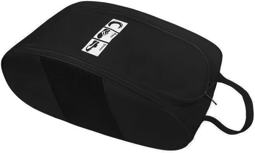 Vista 7 de Impermeable transpirable a prueba de polvo de viaje portátil zapatos con cremallera asa de transporte organizador casa zapatos libre soporte