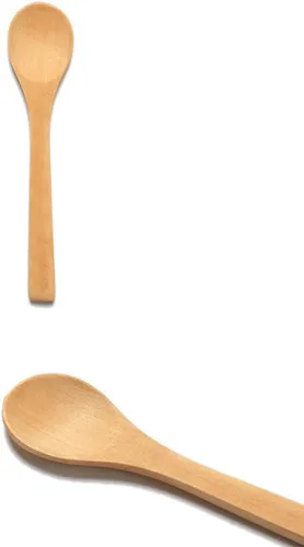 Vista 5 de Cuchara de madera pequeña hecha a mano, cucharadita de miel, condimento, café, té, azúcar, sal, mermelada, mostaza, helado, cucharas de bambú