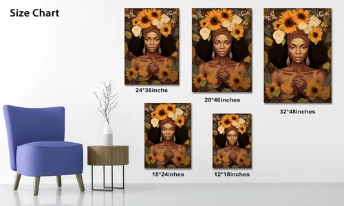 Vista 72 de Arte de pared afroamericano, decoración de rey y reina bailarín negro para sala de estar, arte de pareja de amor negro para dormitorio, lienzo