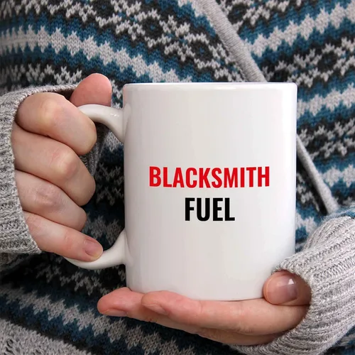 Vista 2 de Blacksmith Fuel - Taza de café divertida idea de regalo para familiares, amigos, compañeros de trabajo, taza de cerámica, cumpleaños, Navidad