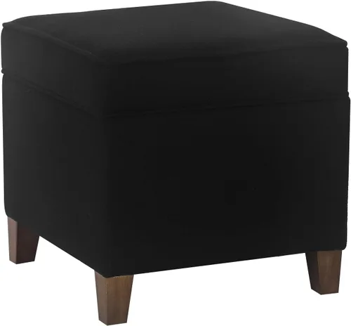Vista 28 de Adeco Otomán Cubo de Piel Sintética Blanca de 18 Pulgadas de Alto con Almacenamiento, Taburetes Reposapiés de Silla de Terciopelo en Relieve 3D