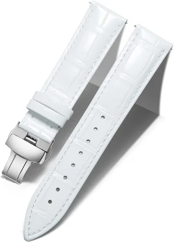 Vista 26 de BINLUN Leather Watch Strap, Quick Release Genuine Leather Replacement Watch Band with Butterfly Deployment Buckle for Men and Women, 12mm-24mm