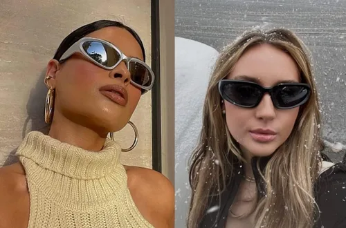 Vista 8 de Gafas de sol envolventes de moda urbana para mujeres y hombres, tonos ovalados de moda
