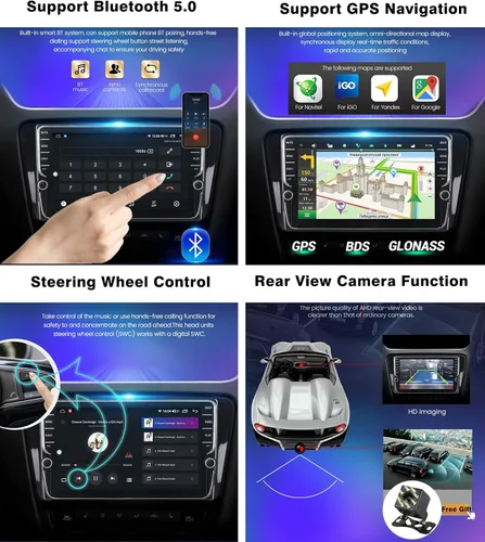 Vista 6 de Android 11 Car Stereo Radio Car-Play para Hyundai I20 2015-2018 LHD 2011 Reproductor Multimedia Soporte Navegación GPS BT FM 4G WiFi Volante Control